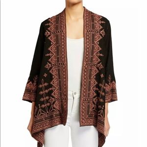 Johnny Was Linen Draped Cardigan